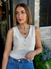 Rachelle Vest (Light Beige) - theClothesRak