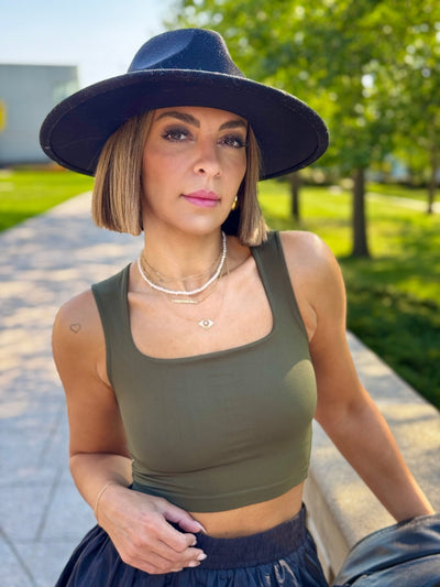Sarah Tank (Olive) - theClothesRak