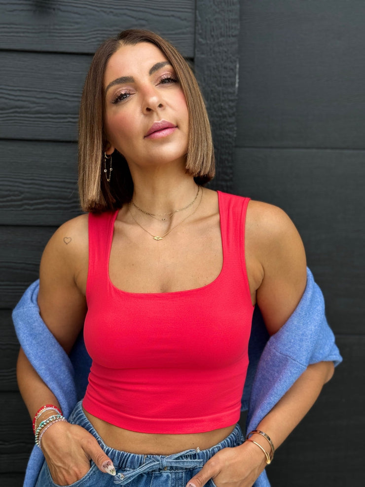 Sarah Tank (Poppy Red) - theClothesRak