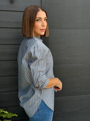 Seaport Striped Poplin Shirt by Z Supply - theClothesRak