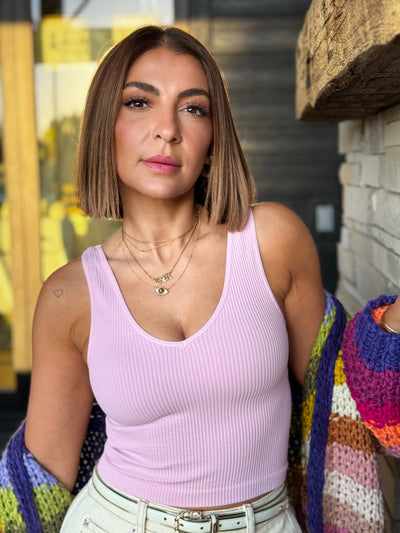 Sila Reversible Crop Tank (Peony Pink) - theClothesRak