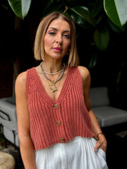 Skylar Vest (Brick) - theClothesRak
