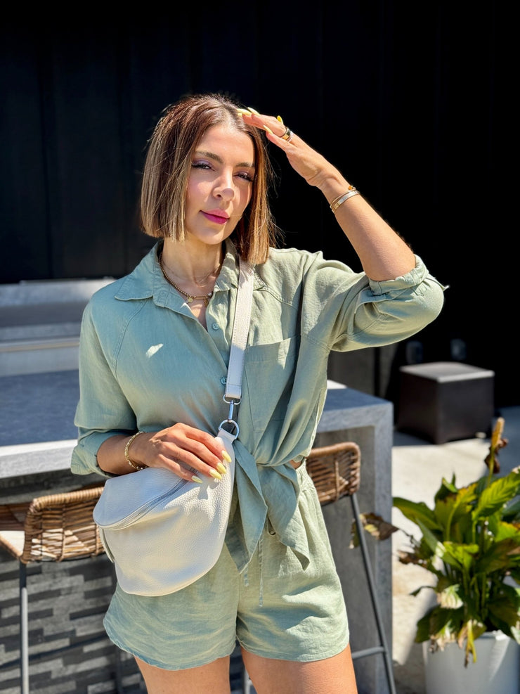 The Perfect Linen Top (Avocado) by Z Supply - theClothesRak