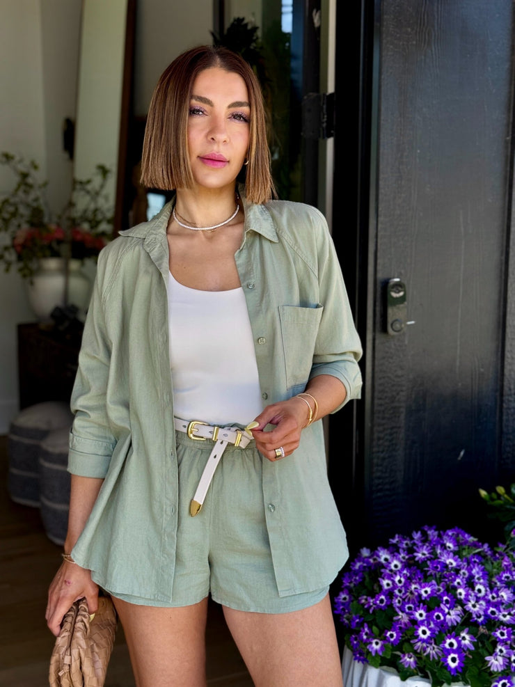 The Perfect Linen Top (Avocado) by Z Supply - theClothesRak