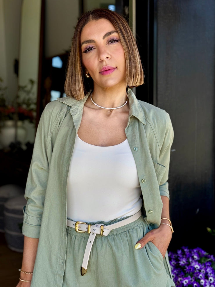 The Perfect Linen Top (Avocado) by Z Supply - theClothesRak
