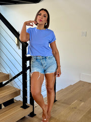 The Perfect Tee by Free People (Periwinkle) - theClothesRak