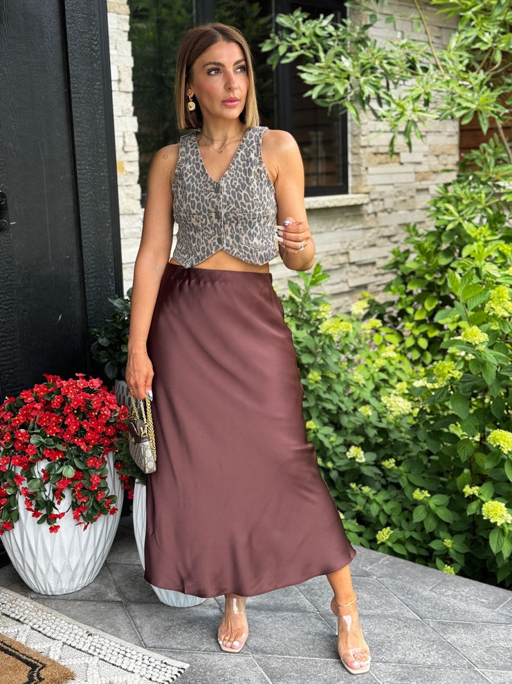Tully Skirt (Chestnut) - theClothesRak
