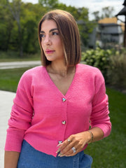 Vicky Cardigan (Pink) - theClothesRak