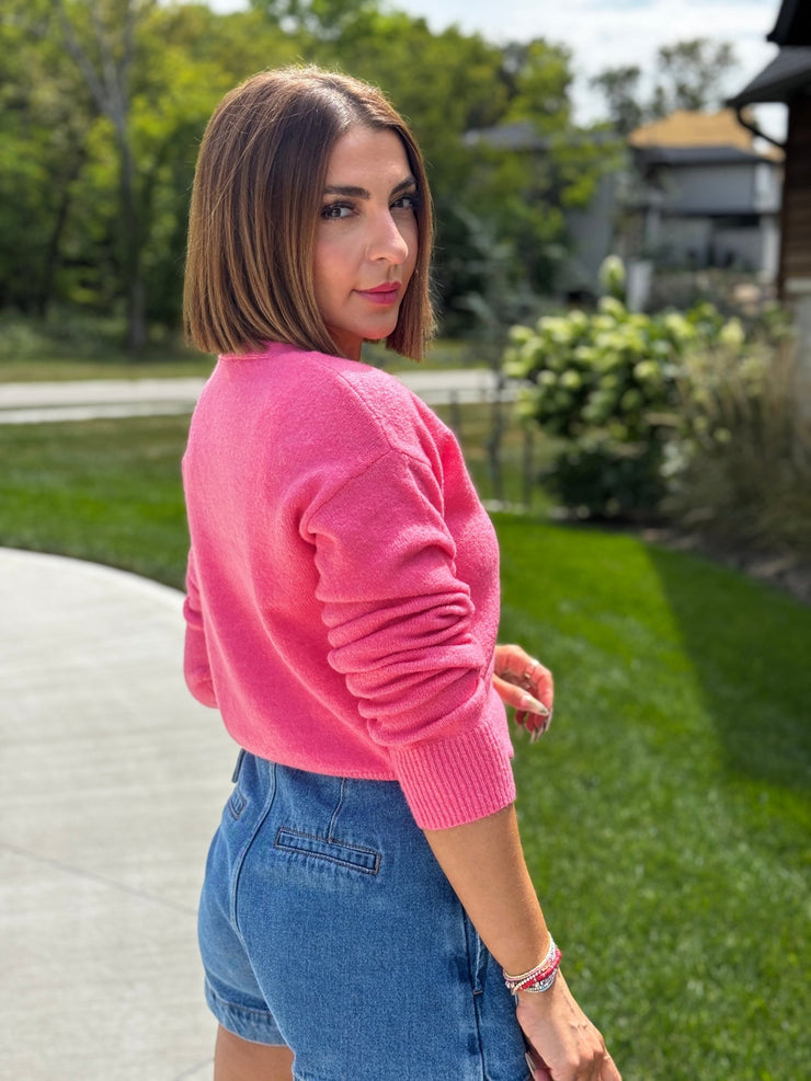 Vicky Cardigan (Pink) - theClothesRak