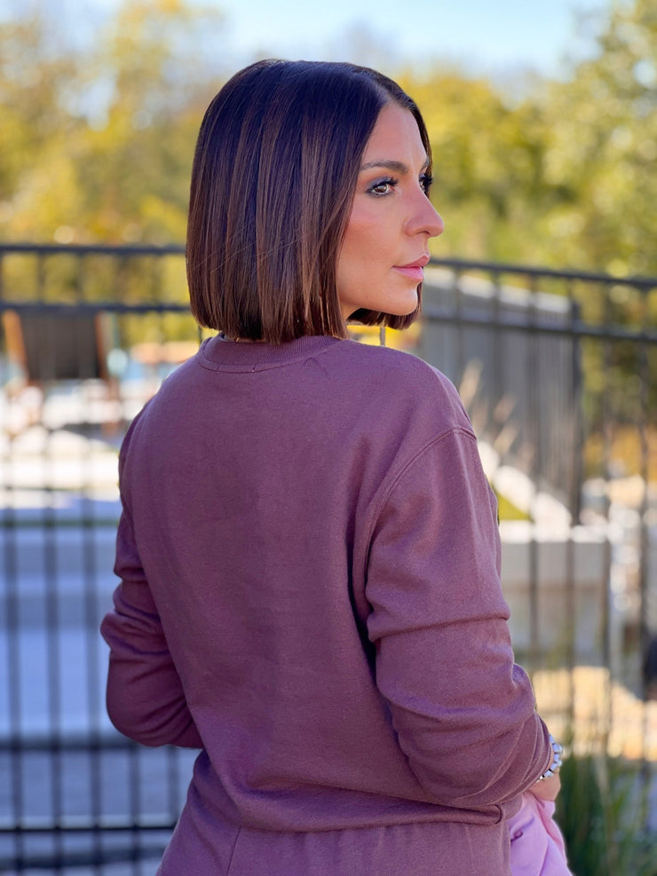 Classic Crew Sweatshirt (Dark Truffle) by Z Supply - theClothesRak
