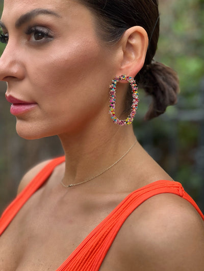 Confetti Drop Earrings (Rainbow) - theClothesRak