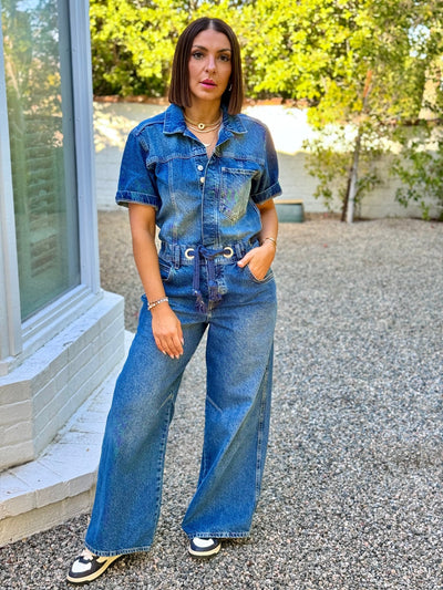 Edison Wide-Leg Coverall by Free People - theClothesRak