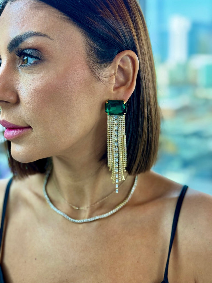 Emerald Drop Earrings - theClothesRak