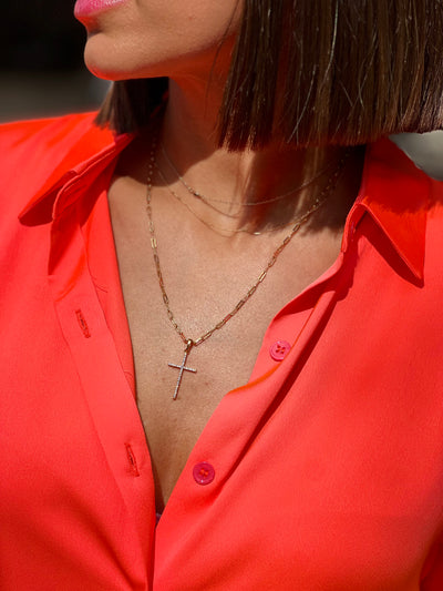 Lottie Cross Layer Necklace