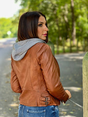 Nola Leather Jacket (Cognac)