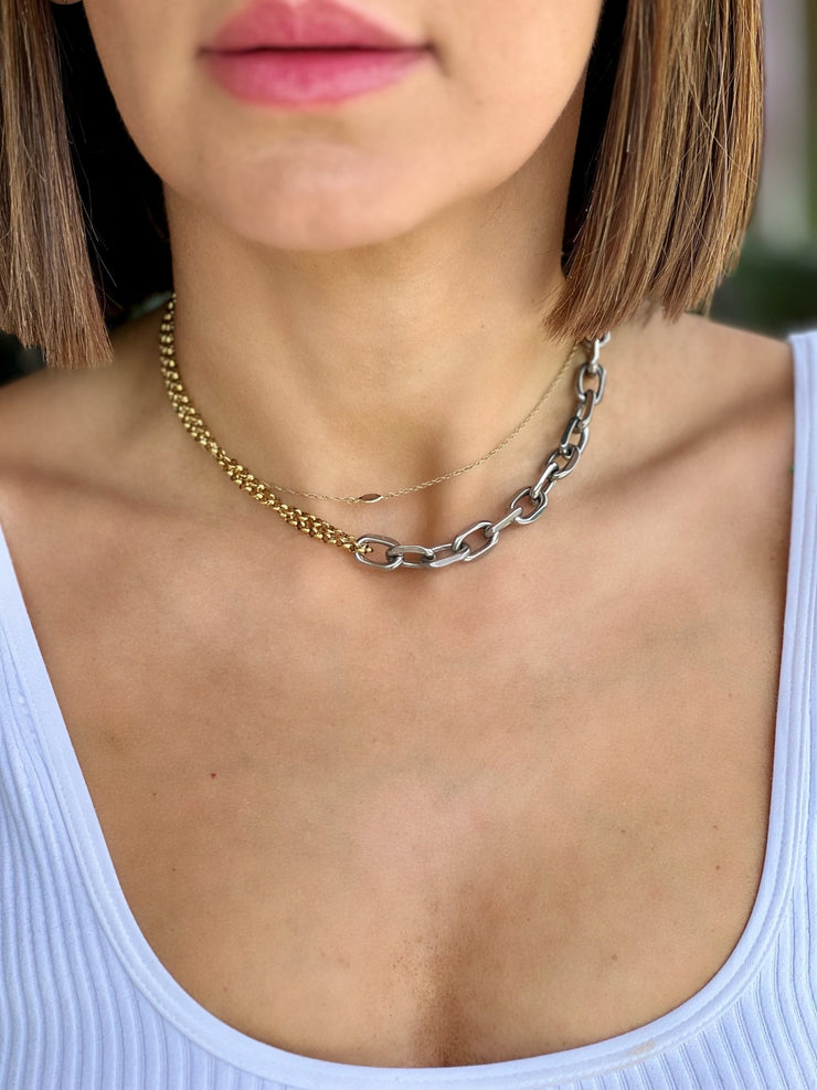 Mariana Two Tone Chain Necklace - theClothesRak