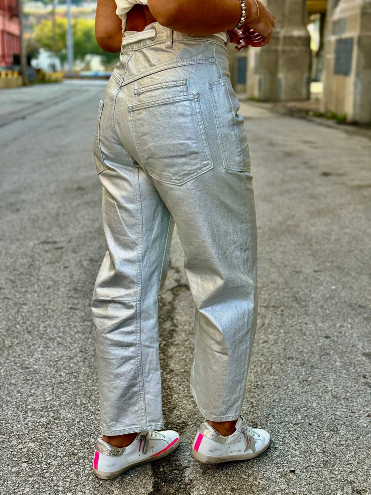 Moxie Metallic Denim by Free People - theClothesRak