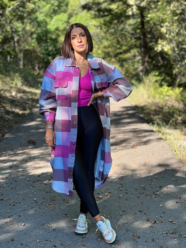 Plaid Long Ruby Shacket by Free People - theClothesRak