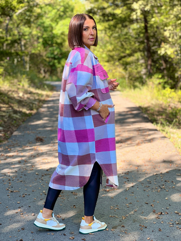 Plaid Long Ruby Shacket by Free People - theClothesRak