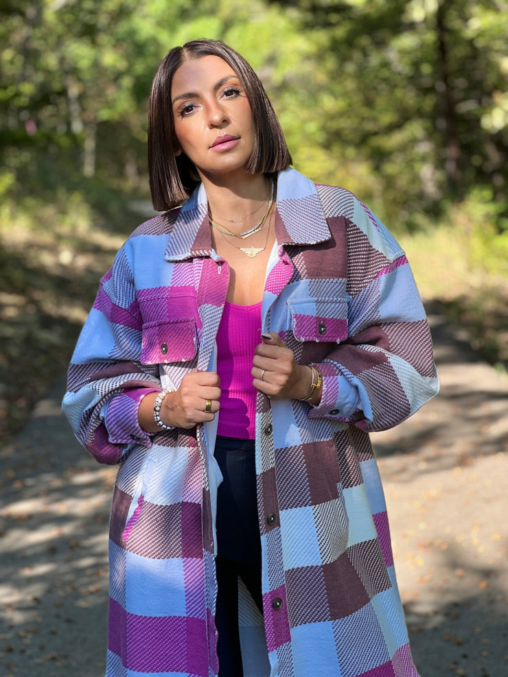 Plaid Long Ruby Shacket by Free People - theClothesRak