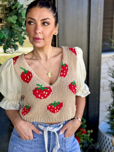 Strawberry Jam Sweater Top by Free People - theClothesRak