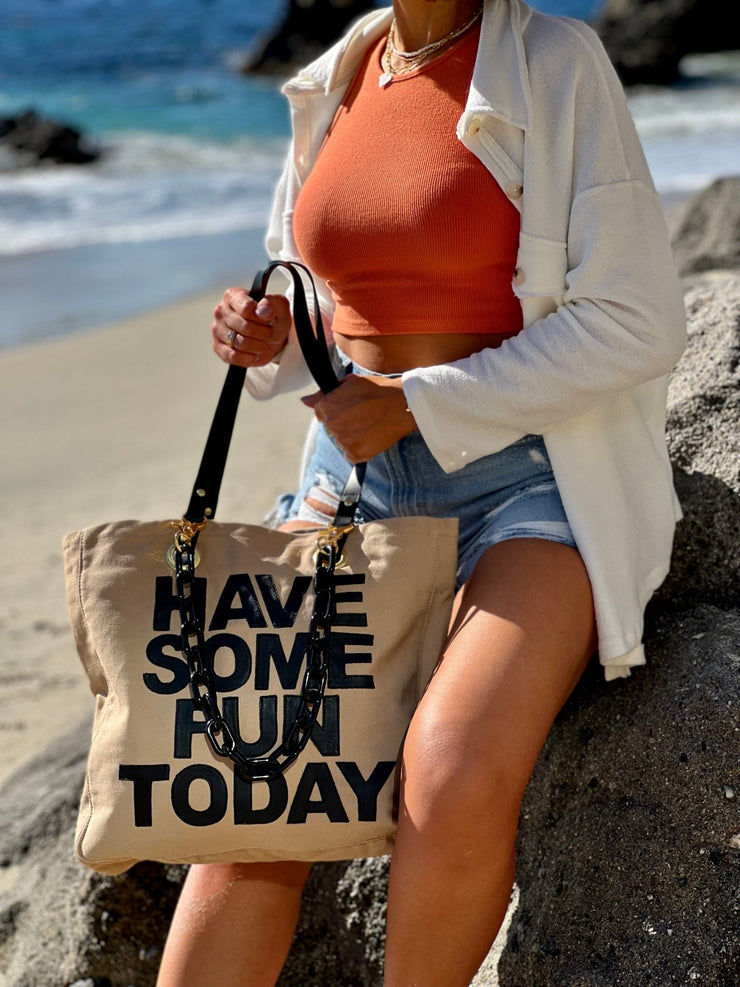 Tan Luxe Tote by HSFT - theClothesRak