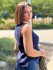 Tullia Sweater Vest (Navy) - theClothesRak